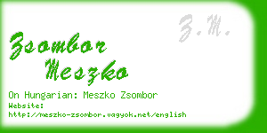 zsombor meszko business card